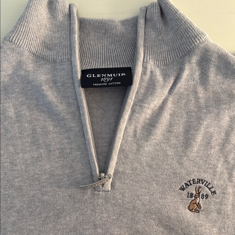 Gray Zip-Up Men's Sweater